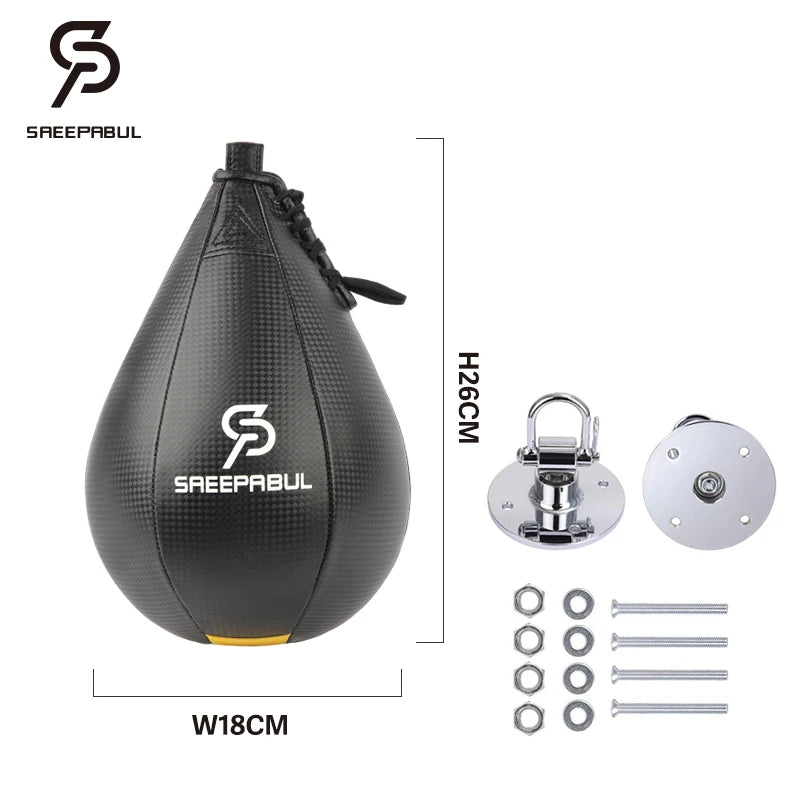 Premium Boxing Speed Ball Set for Fitness Training - Reflex Inflatable Punching Bag Accessory