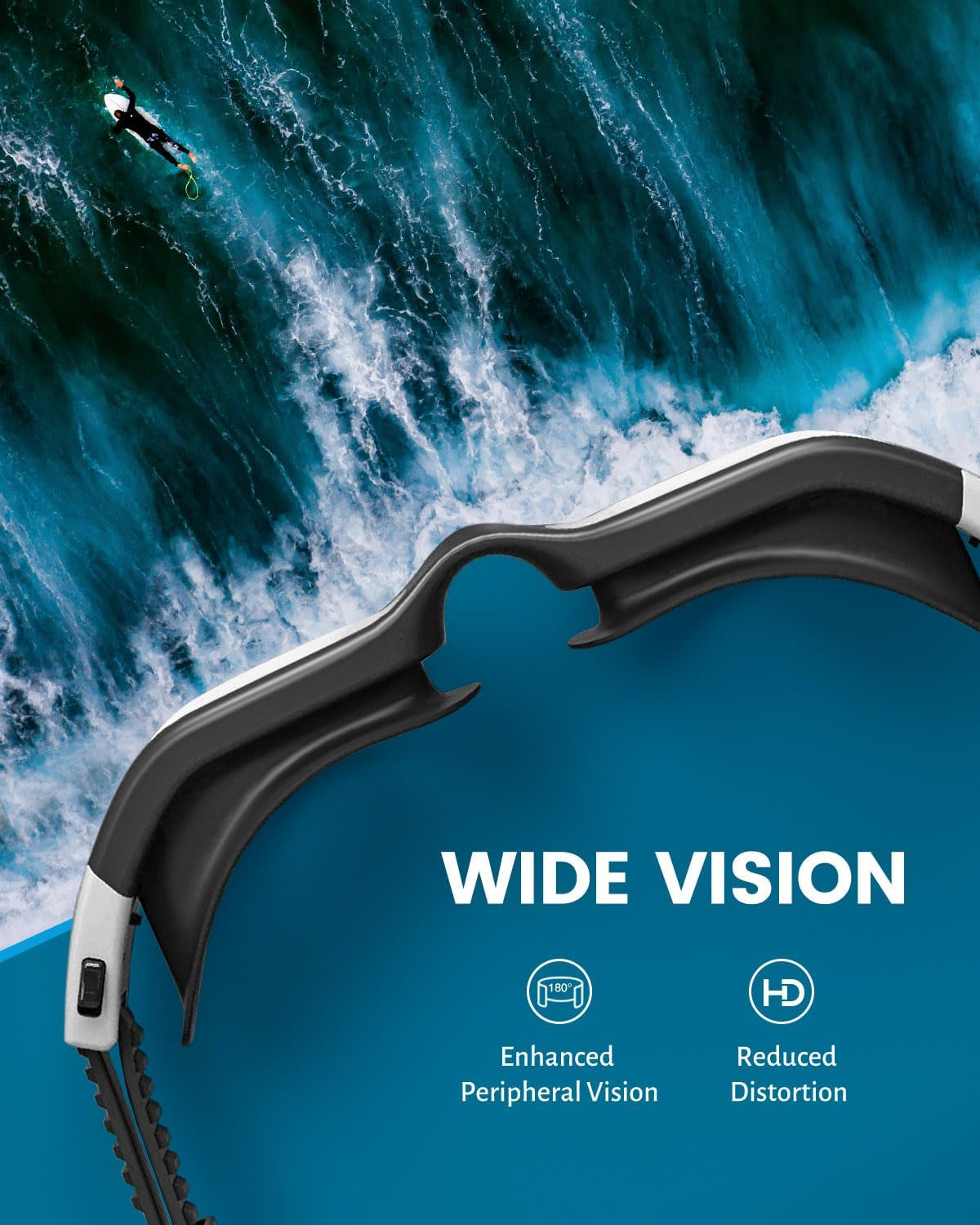 Swim Goggles, Polarized Anti-Fog Swimming Goggles for Adult Men Women