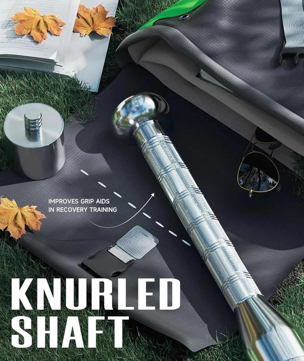 Adjustable Macebell, 6/8-In-1 Indian Club Weighted for Strength Training (6.6/8.8/11/13.2/15.4/17.6/19.8/22Lbs), Shoulder & Grip Workouts, Progressive Weight System