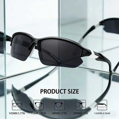 4 Pack Polarized Sports Sunglasses for Men Women, Rimless UV400 Protection Shades, Windproof Anti-Glare Lightweight Comfort Fit for Running Fishing Golf Driving Cycling & All Outdoor Activities