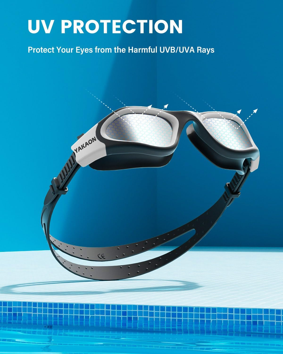 Swim Goggles,  Polarized Anti-Fog Swimming Goggles for Adult Men Women