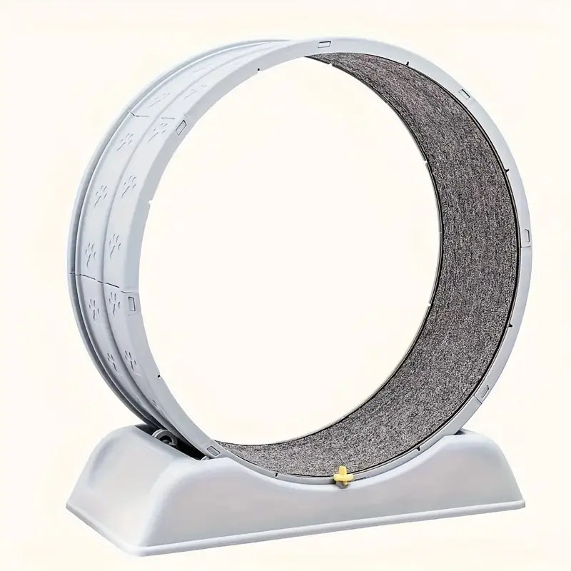 1Pc Whisker Wheels Fitness Pro - Carpeted Indoor Cat Running Wheel with Locking System, Treadmill Exerciser for Cats' Health, Fitness