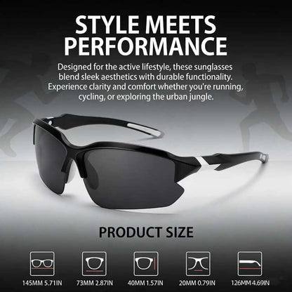 4 Pack Polarized Sports Sunglasses for Men Women, Rimless UV400 Protection Shades, Windproof Anti-Glare Lightweight Comfort Fit for Running Fishing Golf Driving Cycling & All Outdoor Activities