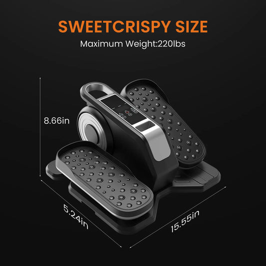 Under-Desk Elliptical Machine–Compact & Quiet Mini Pedal Exerciser with Adjustable Speed, LED Display, Portable Fitness Solution for Home or Office Workouts