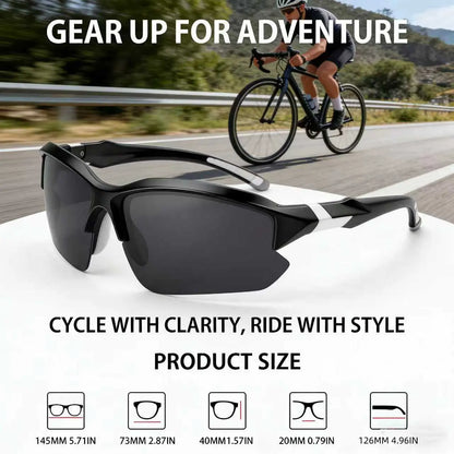 4 Pack Polarized Sports Sunglasses for Men Women, Rimless UV400 Protection Shades, Windproof Anti-Glare Lightweight Comfort Fit for Running Fishing Golf Driving Cycling & All Outdoor Activities