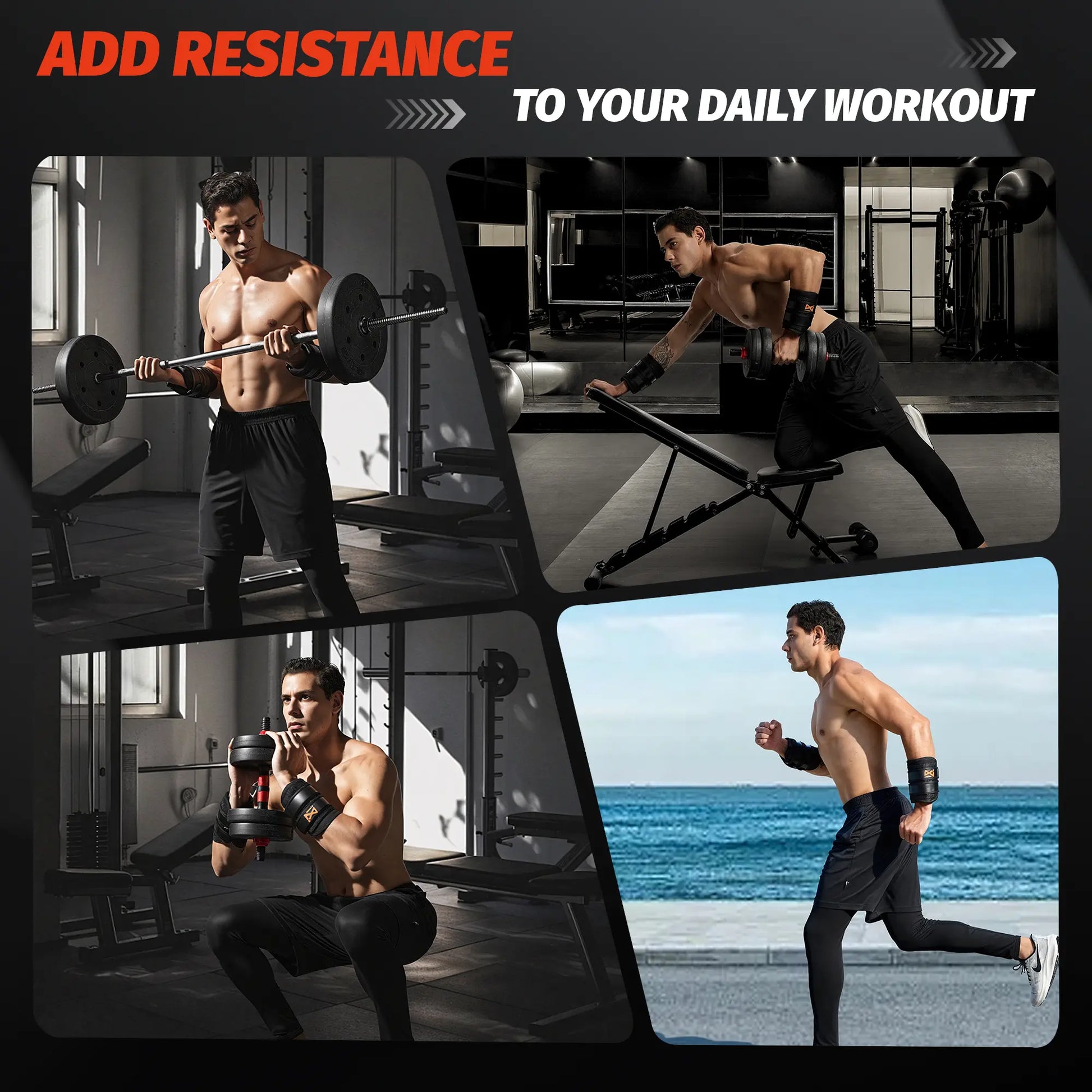 Adjustable Wrist Weights, Arm Weights for Women Men, Removable Weighted Wrist Weights for Fitness Workout, Running, Jogging, 1Pair 2 Pack (Wrist Weight 6.6 LBS)