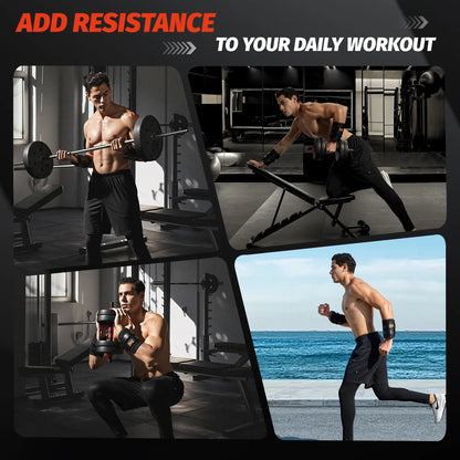 Adjustable Wrist Weights, Arm Weights for Women Men, Removable Weighted Wrist Weights for Fitness Workout, Running, Jogging, 1Pair 2 Pack (Wrist Weight 6.6 LBS)