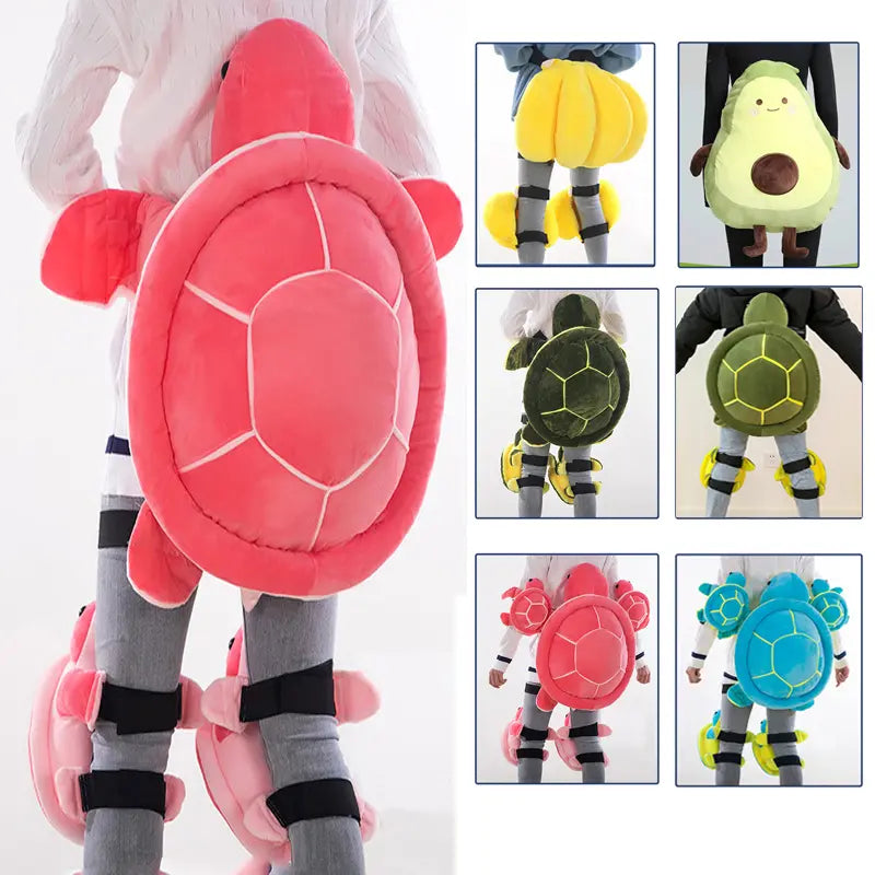 1 Hip Pad 2 Knee Pads Turtle Plush Protective Gear Set for Skiing and Skating to Prevent Falls Adult Children Ski Equipment Snowboard Protection Ski Snowboard Hip Protection Cute Cartoon Hip Knee Pad 1Pc Outdoor Sports Knee Albow Hip Protection