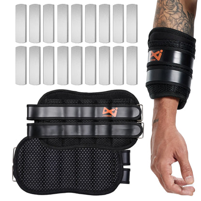 Adjustable Wrist Weights, Arm Weights for Women Men, Removable Weighted Wrist Weights for Fitness Workout, Running, Jogging, 1Pair 2 Pack (Wrist Weight 6.6 LBS)