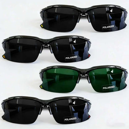 4 Pack Polarized Sports Sunglasses for Men Women, Rimless UV400 Protection Shades, Windproof Anti-Glare Lightweight Comfort Fit for Running Fishing Golf Driving Cycling & All Outdoor Activities