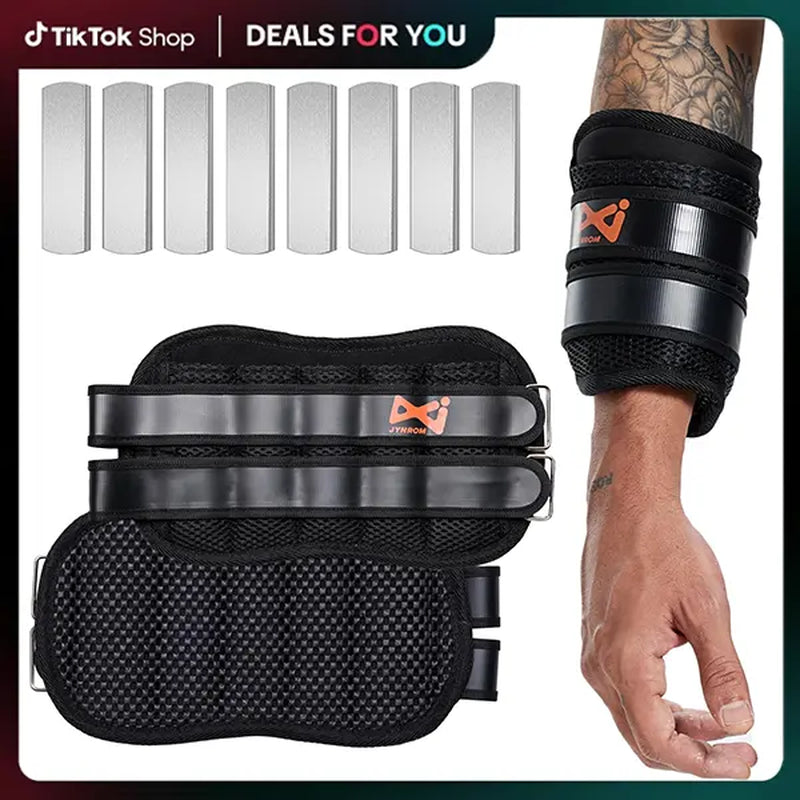 Adjustable Wrist Weights, Arm Weights for Women Men, Removable Weighted Wrist Weights for Fitness Workout, Running, Jogging, 1Pair 2 Pack (Wrist Weight 6.6 LBS)