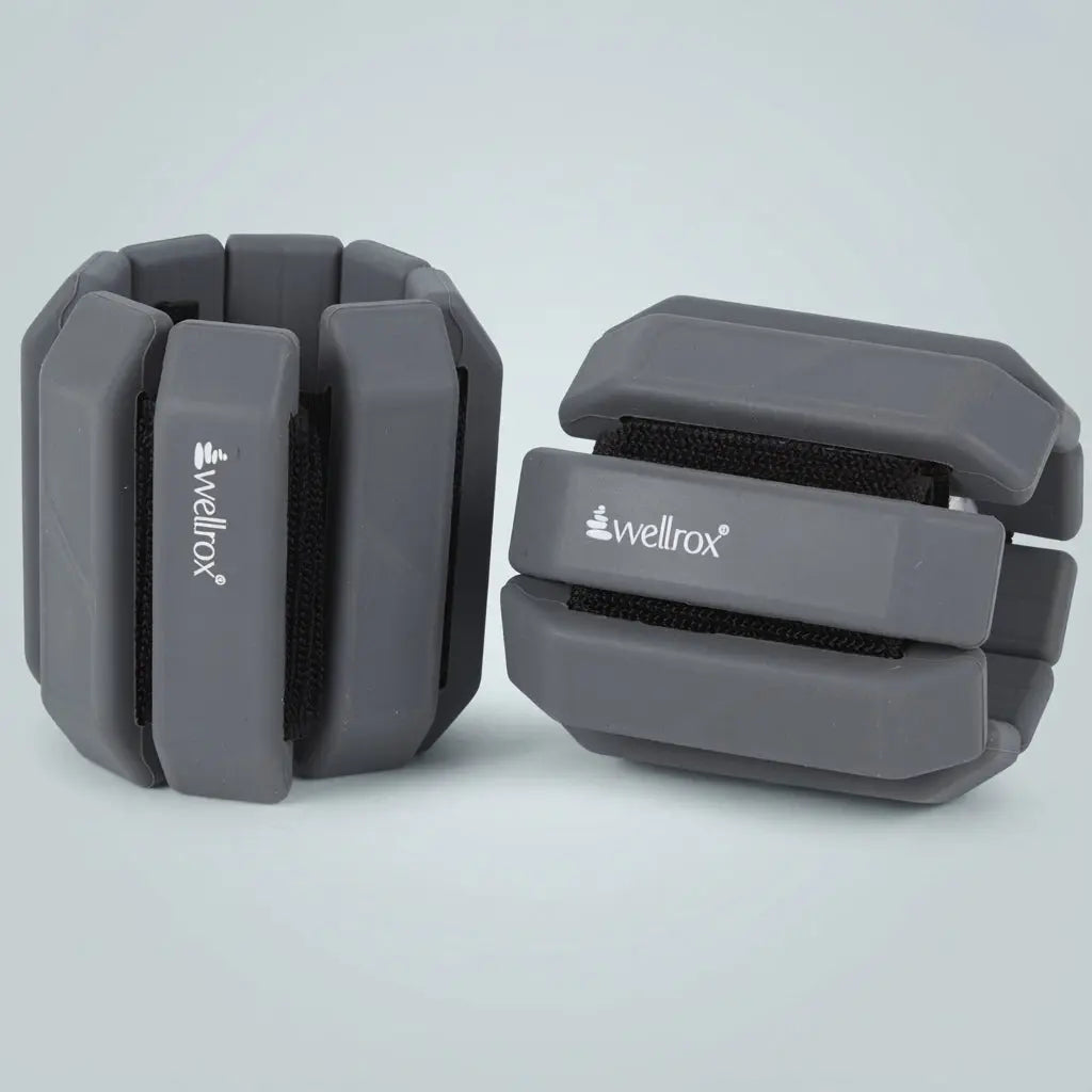 Wellrox Weighted Bangles Comfort Edition - 2.4Lb (1.2Lb Each Wrist Weight) Adjustable Ankle and Wrist Weights for Women & Men - Arm Weights for Walking, Pilates & Yoga