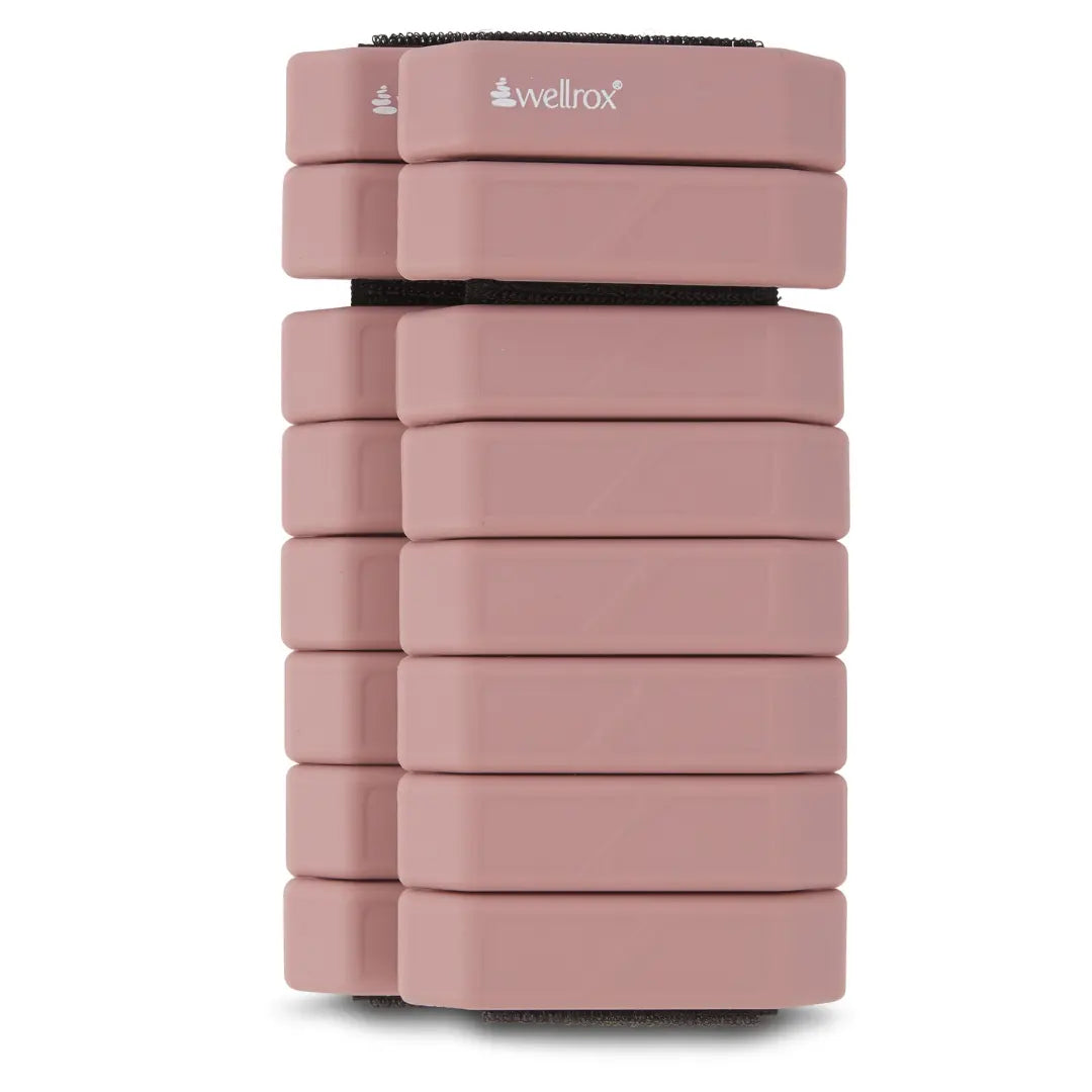 Wellrox Weighted Bangles Comfort Edition - 2.4Lb (1.2Lb Each Wrist Weight) Adjustable Ankle and Wrist Weights for Women & Men - Arm Weights for Walking, Pilates & Yoga