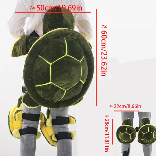 1 Hip Pad 2 Knee Pads Turtle Plush Protective Gear Set for Skiing and Skating to Prevent Falls Adult Children Ski Equipment Snowboard Protection Ski Snowboard Hip Protection Cute Cartoon Hip Knee Pad 1Pc Outdoor Sports Knee Albow Hip Protection