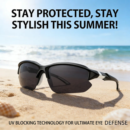 4 Pack Polarized Sports Sunglasses for Men Women, Rimless UV400 Protection Shades, Windproof Anti-Glare Lightweight Comfort Fit for Running Fishing Golf Driving Cycling & All Outdoor Activities