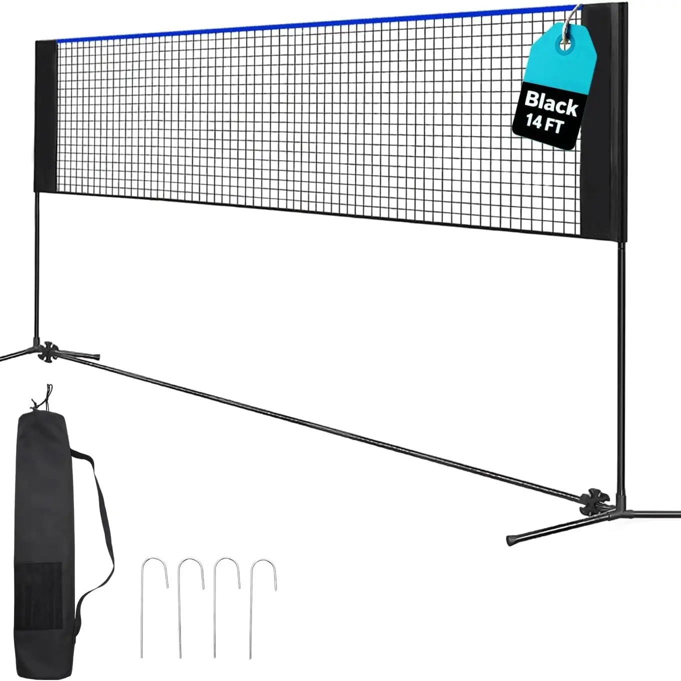 Portable Badminton Net, Height Adjustable Volleyball Net, Badminton Net with Carry Bag, Volleyball Net for Pool, Backyardgame Indoor Outdoor Use