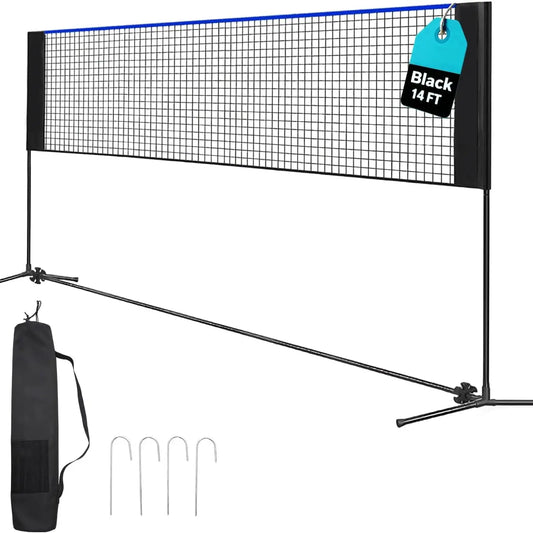 Portable Badminton Net, Height Adjustable Volleyball Net, Badminton Net with Carry Bag, Volleyball Net for Pool, Backyardgame Indoor Outdoor Use