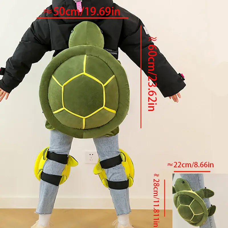 1 Hip Pad 2 Knee Pads Turtle Plush Protective Gear Set for Skiing and Skating to Prevent Falls Adult Children Ski Equipment Snowboard Protection Ski Snowboard Hip Protection Cute Cartoon Hip Knee Pad 1Pc Outdoor Sports Knee Albow Hip Protection