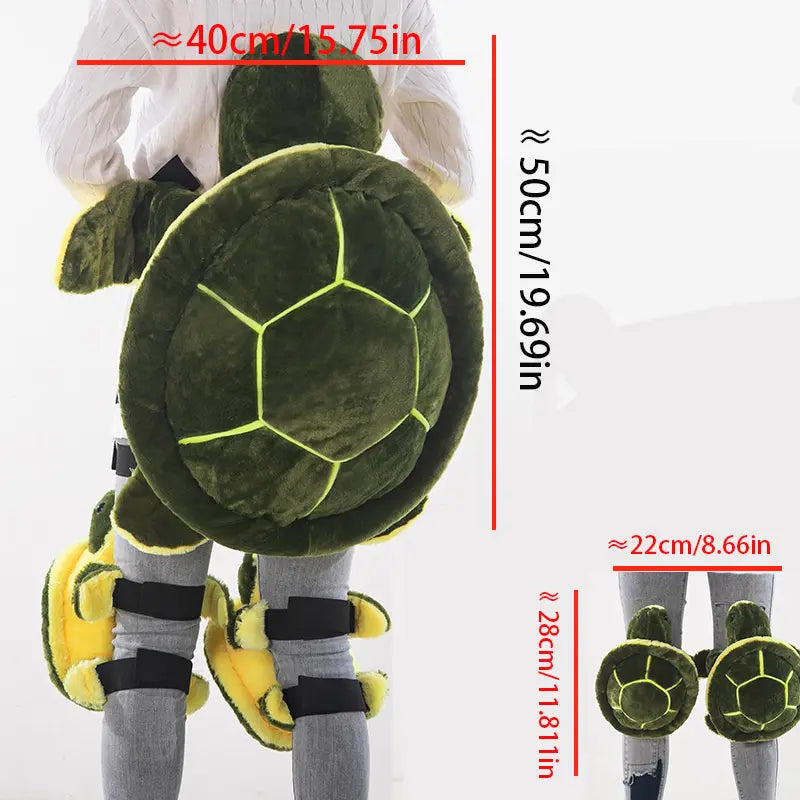 1 Hip Pad 2 Knee Pads Turtle Plush Protective Gear Set for Skiing and Skating to Prevent Falls Adult Children Ski Equipment Snowboard Protection Ski Snowboard Hip Protection Cute Cartoon Hip Knee Pad 1Pc Outdoor Sports Knee Albow Hip Protection